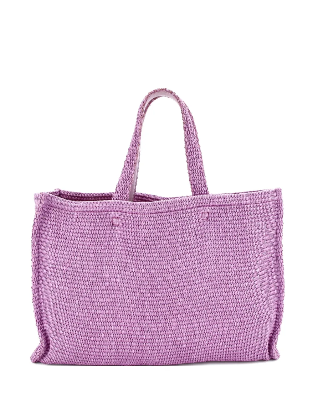 Pre-owned Givenchy G- Raffia Large Tote Bag In Purple