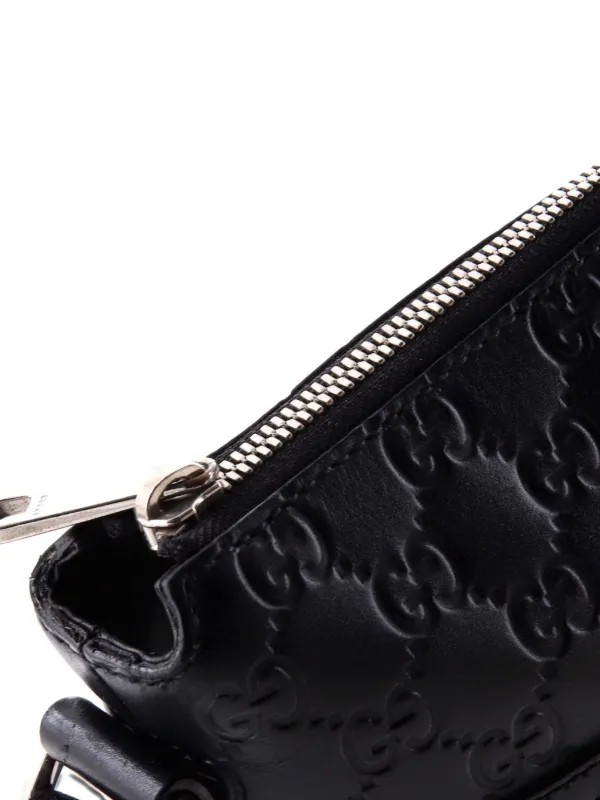 Gucci Pre-Owned シグネチャー ジップ メッセンジャー バッグ