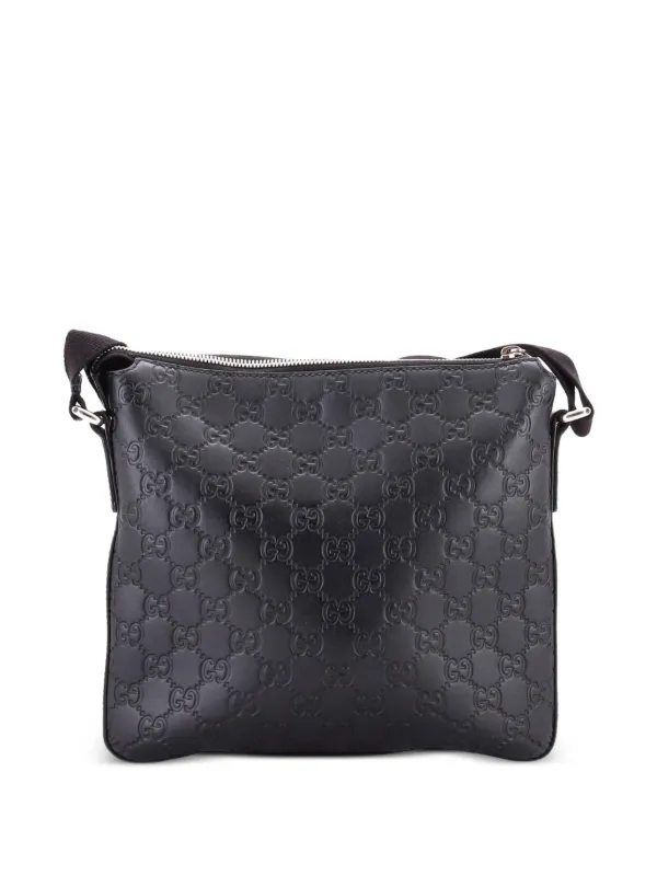 Gucci Pre-Owned シグネチャー ジップ メッセンジャー バッグ