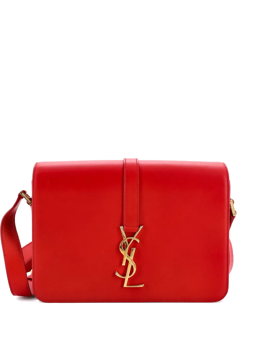 Saint Laurent Pre-Owned Classic Monogram Universite Bag Leather Medium crossbody bag - Rosso