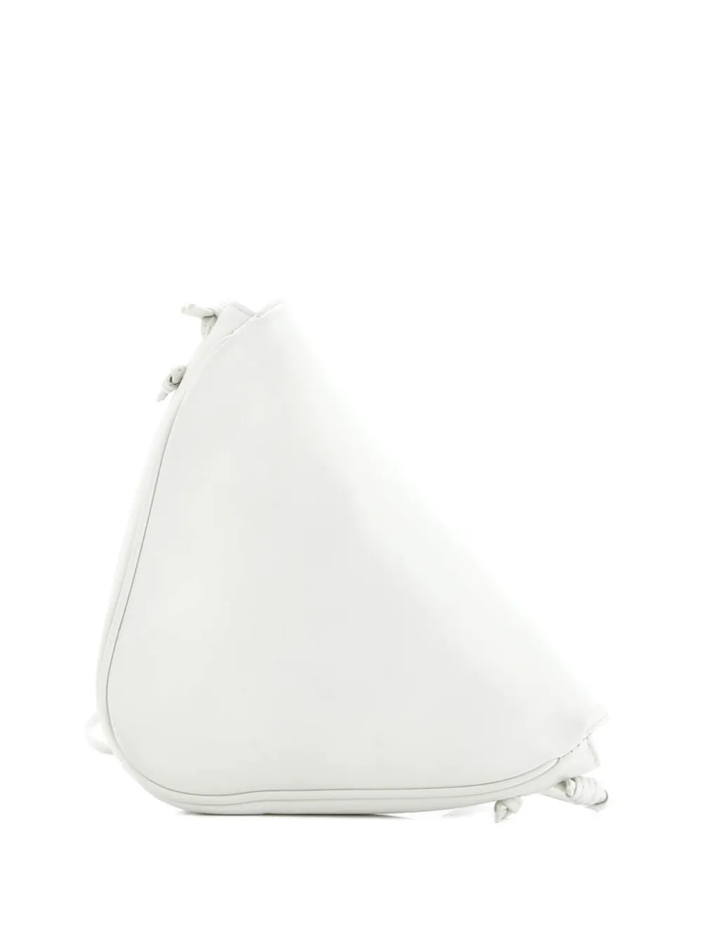 Pre-owned Celine Triangle Bag Leather Small Crossbody Bag In White