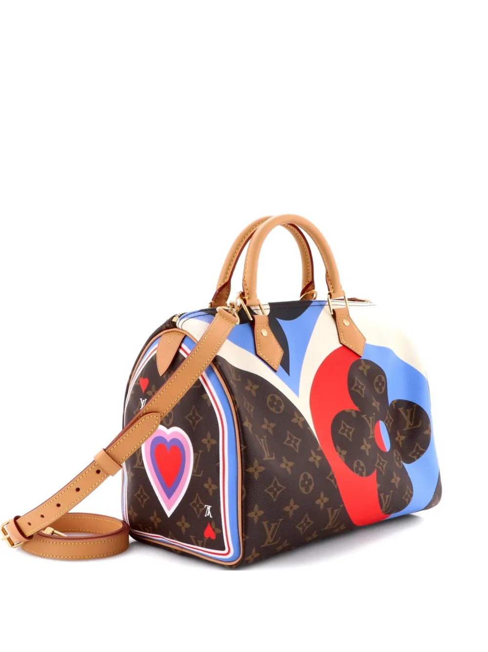 Pre-owned Louis Vuitton Speedy Bandouliere Bag Limited Edition Game On Monogram Canvas 30 Shoulder Bag In Blue