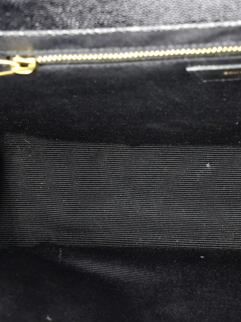 SAINT LAURENT Pre-owned Classic Monogram Envelope Satchel Mixed Matelasse Leather Large Shoulder Bag In Black