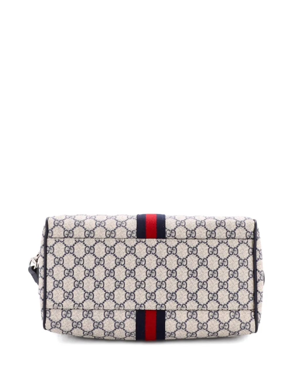 GUCCI Pre-owned Ophidia Convertible Boston Bag Gg Coated Canvas Medium Satchel In Blue