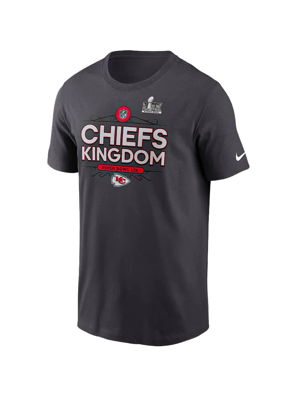 Nike x NFL Anthracite Kansas City Chiefs Super Bowl Local T-shirt Grijs