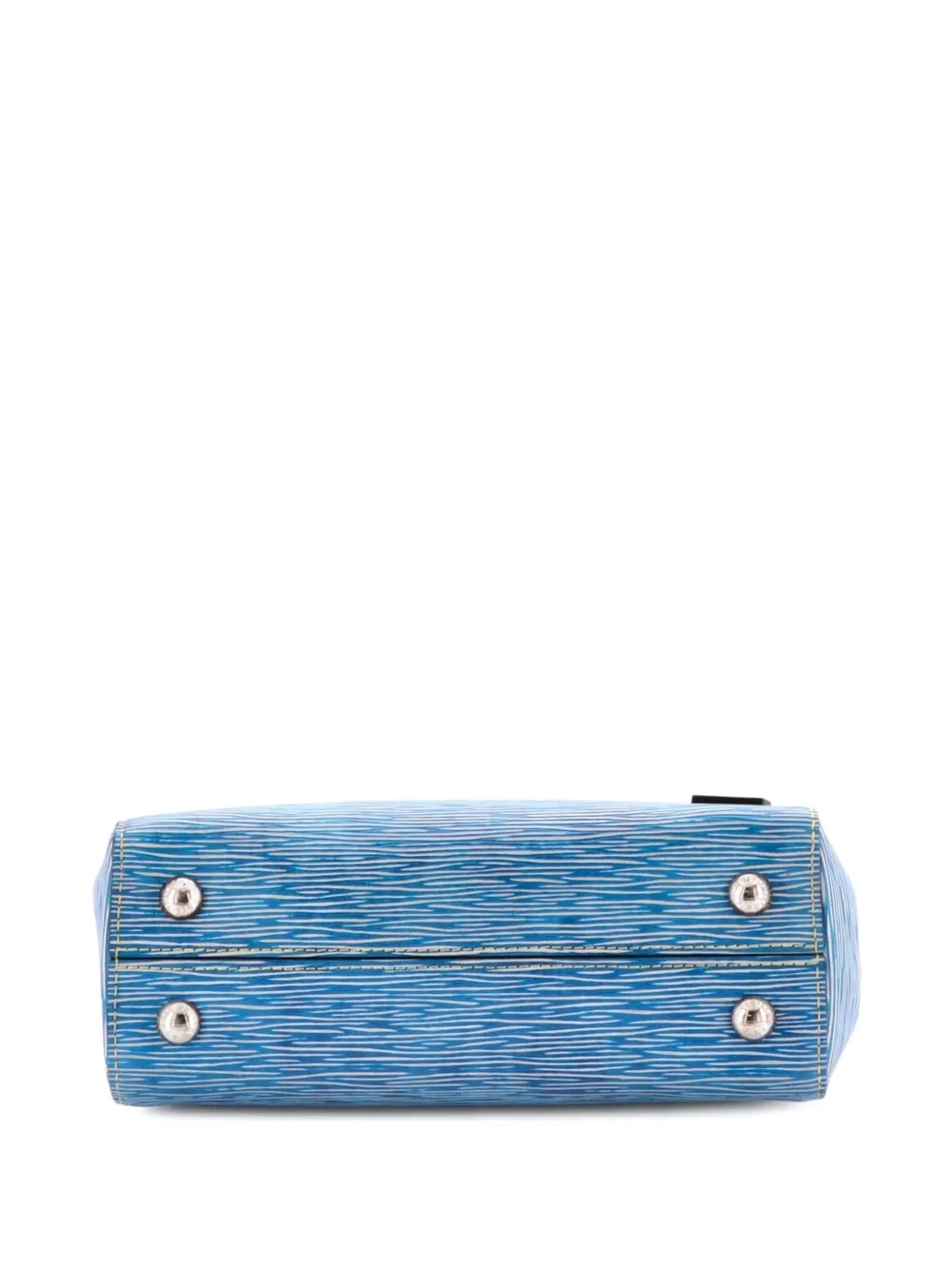 Pre-owned Louis Vuitton Cluny Top Handle Bag Epi Leather Bb Satchel In Blue