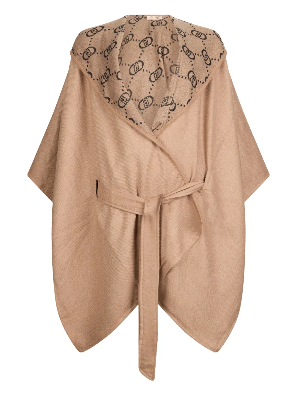 Liu •jo Hooded Poncho In Brown