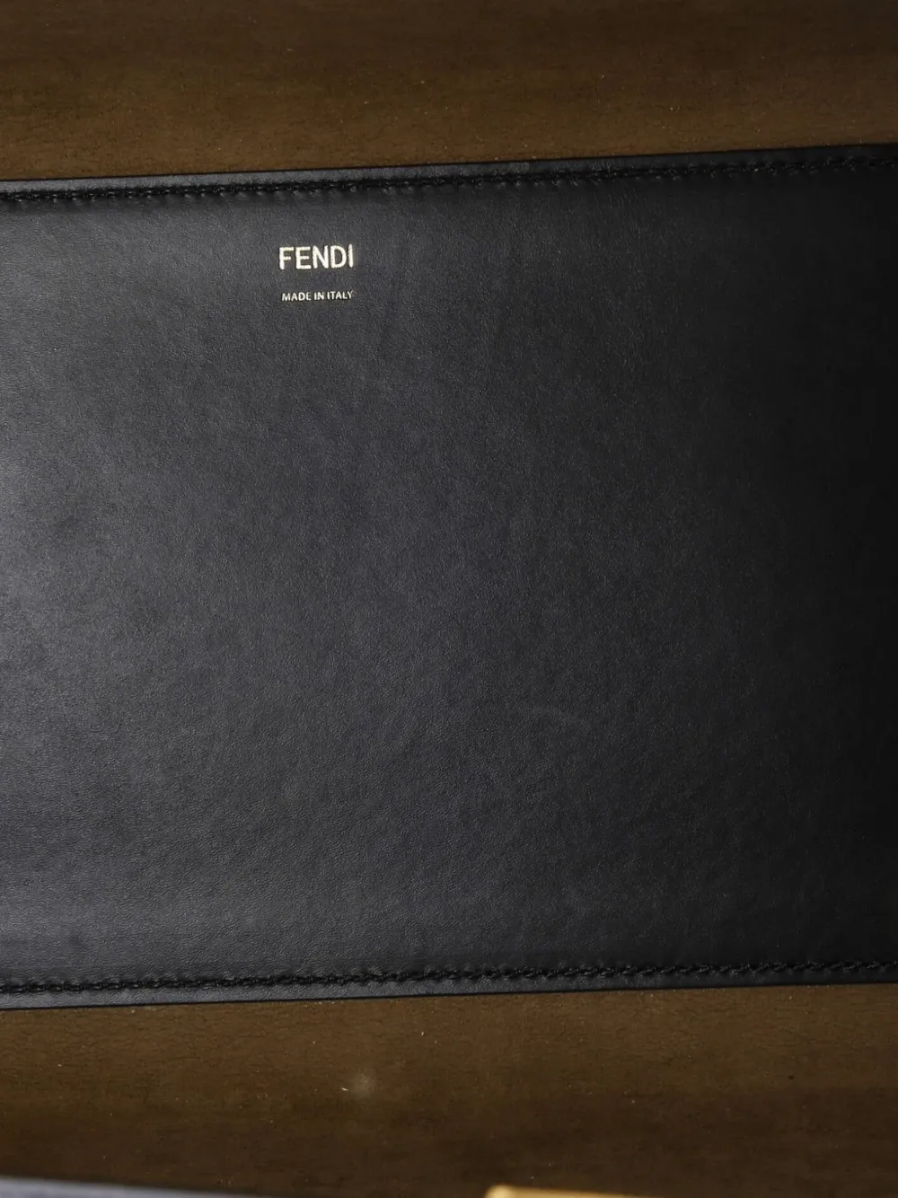 FENDI Pre-owned Sunshine Shopper Leather Large Tote Bag In Black