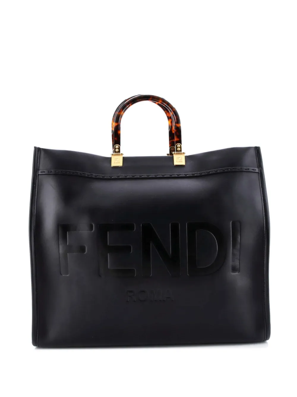 Fendi Pre-Owned Sunshine Shopper Leather Large tote bag - Nero