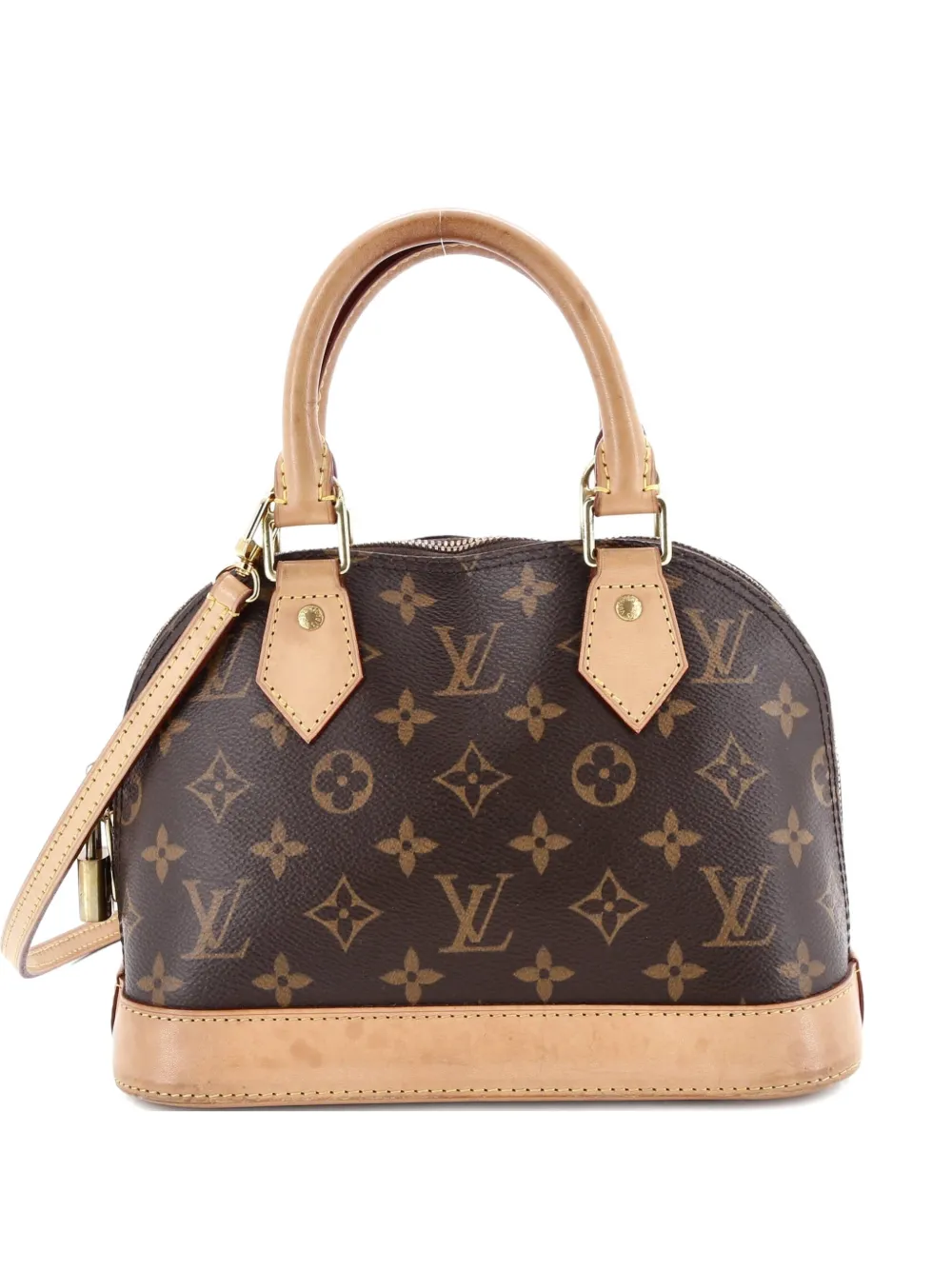 Pre-owned Louis Vuitton Alma Handbag Monogram Canvas Bb Crossbody Bag In Brown