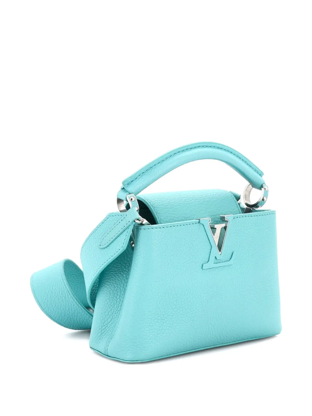 LOUIS VUITTON Pre-owned Capucines Bag Leather Mini Satchel In Green