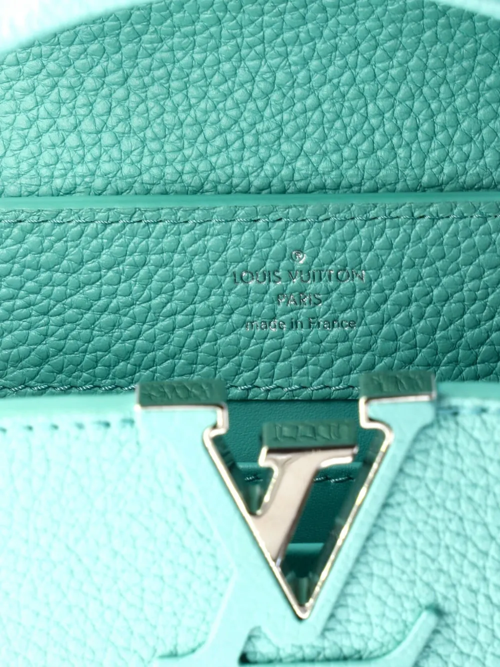 LOUIS VUITTON Pre-owned Capucines Bag Leather Mini Satchel In Green