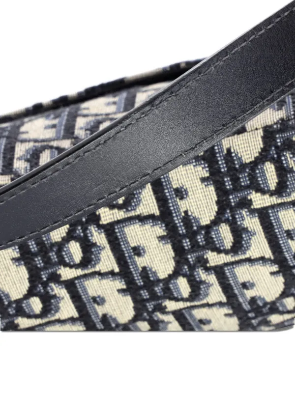 Christian Dior Pre-Owned Saddle Handbag Oblique Canvas Medium