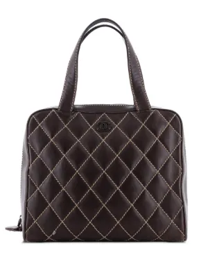CHANEL Pre-Owned 2000-2002 Wild Stitch CC Plaque Handbag | Brown