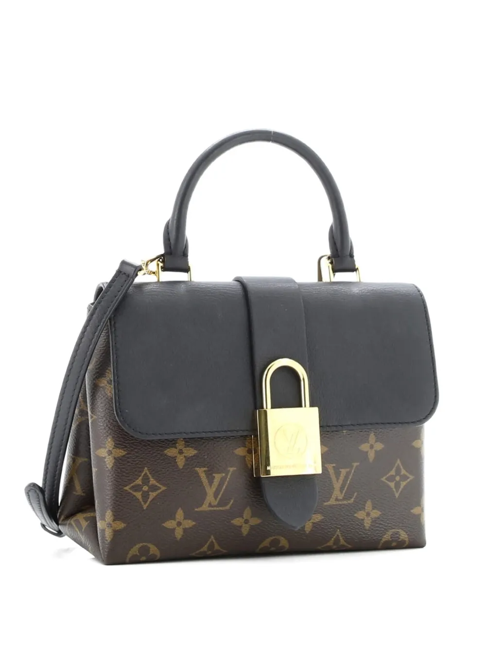 Louis Vuitton Pre-Owned Locky Handbag Monogram Canvas with Leather BB satchel | Black | Image 1