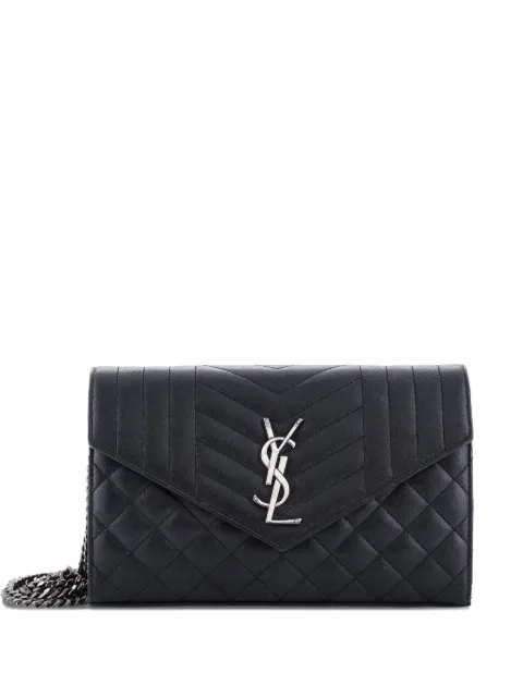 Saint Laurent Pre-Owned Classic Monogram Chain Wallet Mixed Matelasse Leather Medium crossbody bag