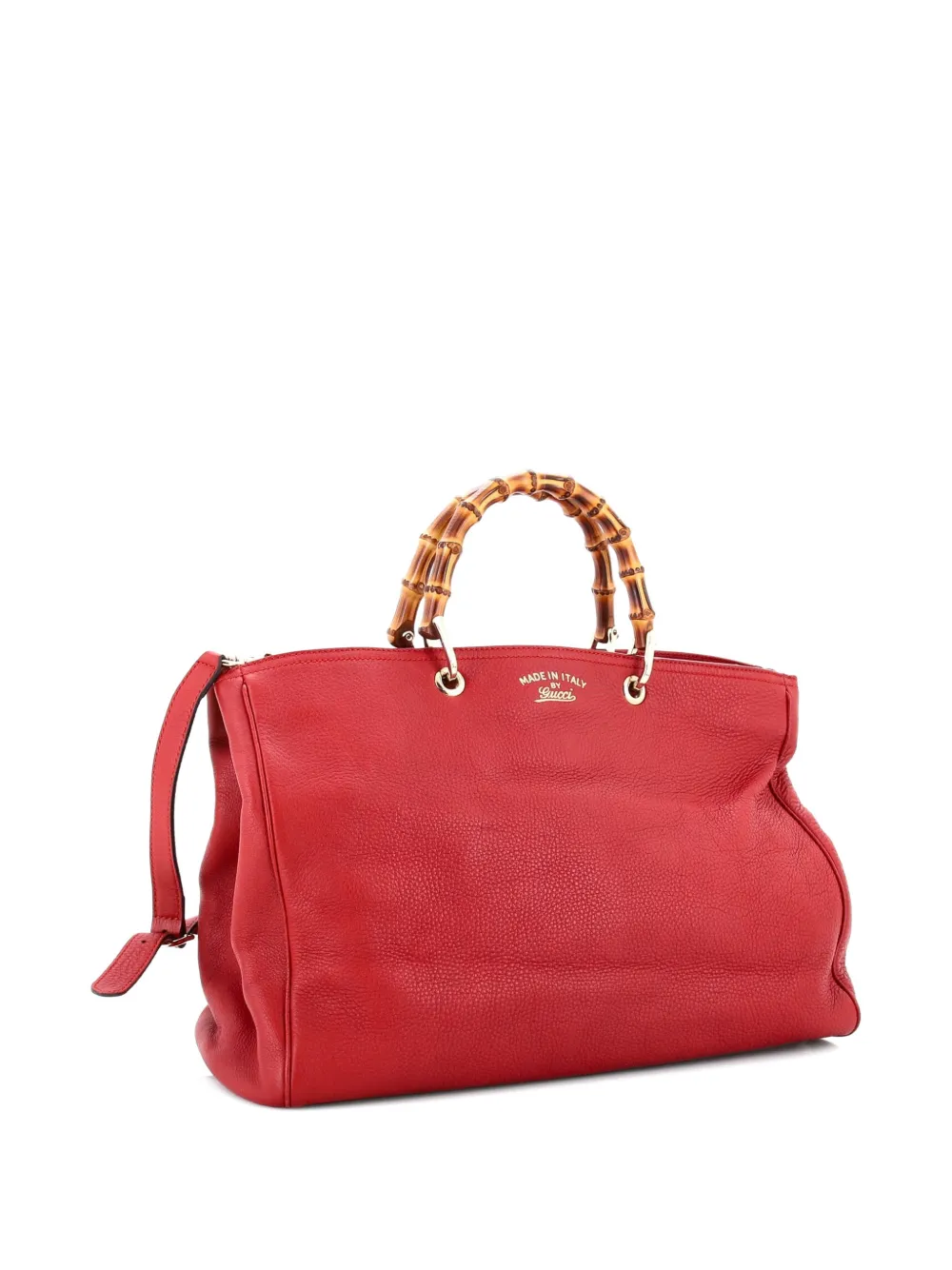 Bamboo Shopper Leather Large Tote Bag