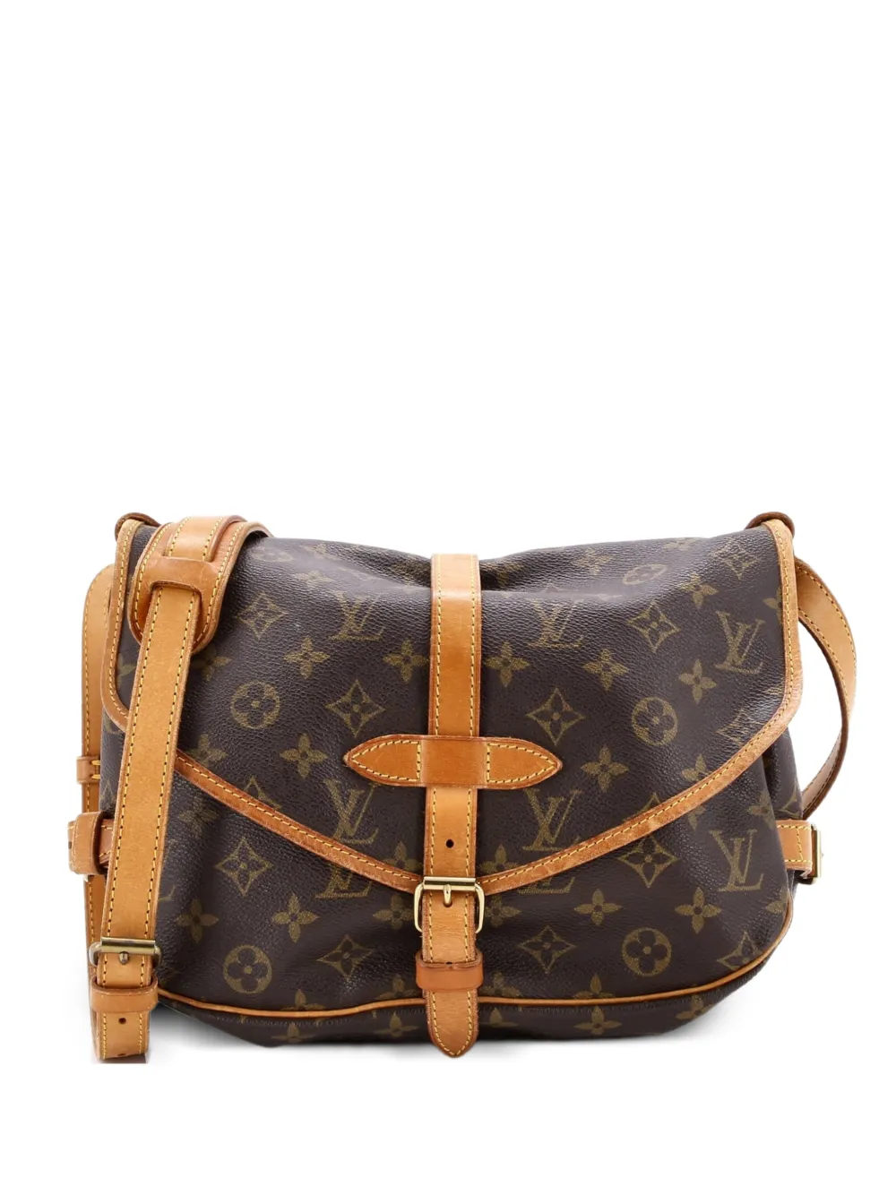 Louis Vuitton Pre-Owned Saumur Handbag Monogram Canvas 30 crossbody bag - Marrone