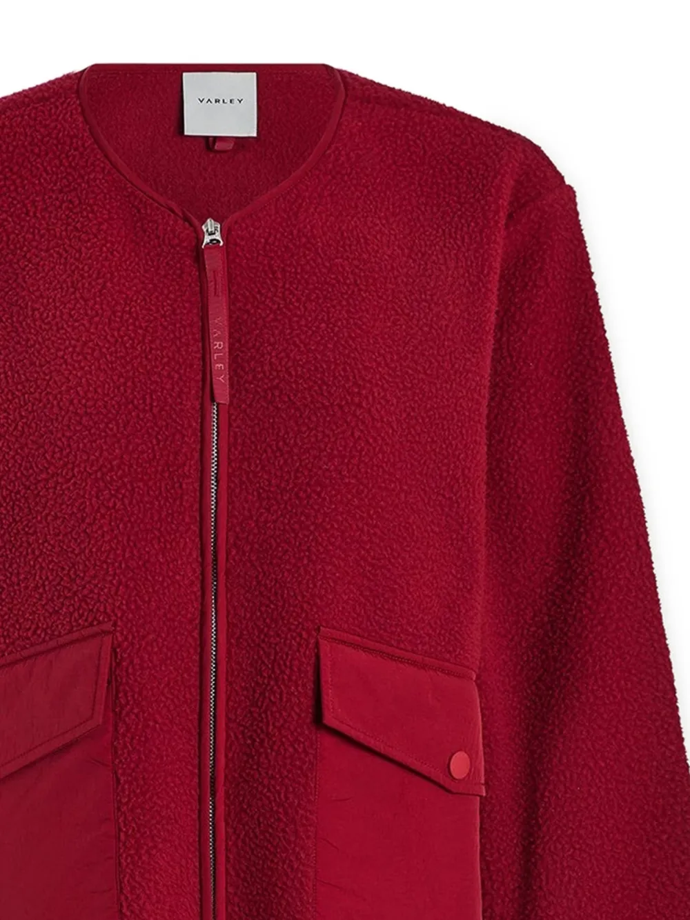 Varley Marina collarless fleece jacket | Faux Fur & Shearling Jackets | Image 2