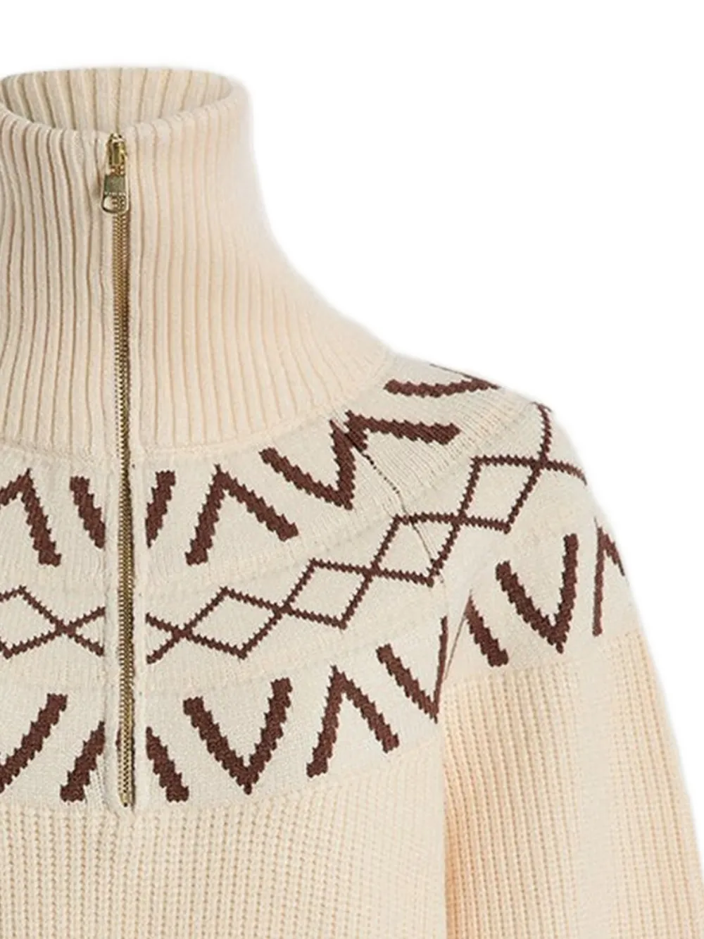 Varley Sigrid fairisle half-zip sweater | Knitted Sweaters | Image 2