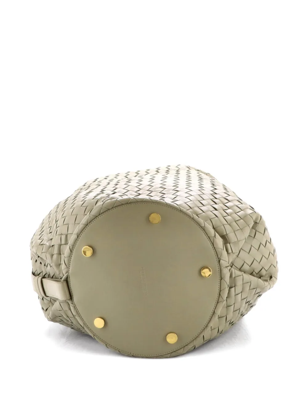 BOTTEGA VENETA Pre-owned Hop Bag Intrecciato Leather Extra Large Tote Bag In Green