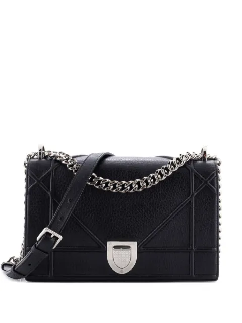 Christian Dior Pre-Owned Diorama Flap Bag Grained Calfskin Medium crossbody bag