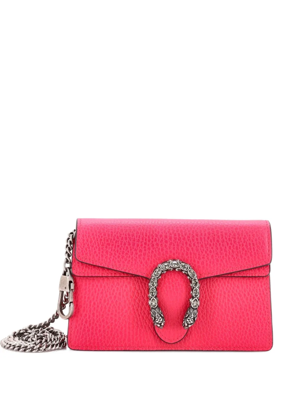 Pre-owned Gucci Dionysus Bag Leather Super Mini Clutch Bag In Pink