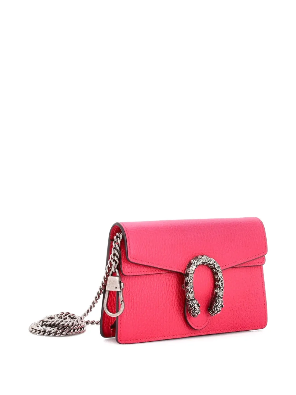 Pre-owned Gucci Dionysus Bag Leather Super Mini Clutch Bag In Pink