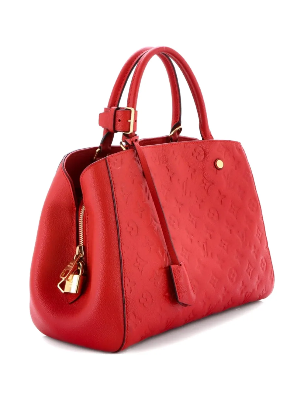 Louis Vuitton Pre-Owned Montaigne Handbag Monogram Empreinte Leather MM satchel - Rosso