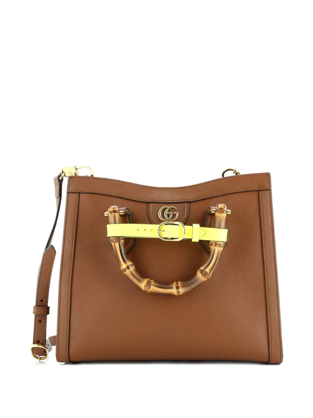 Gucci Pre-Owned Diana NM Bamboo Handle Leather Small tote bag - Marrone