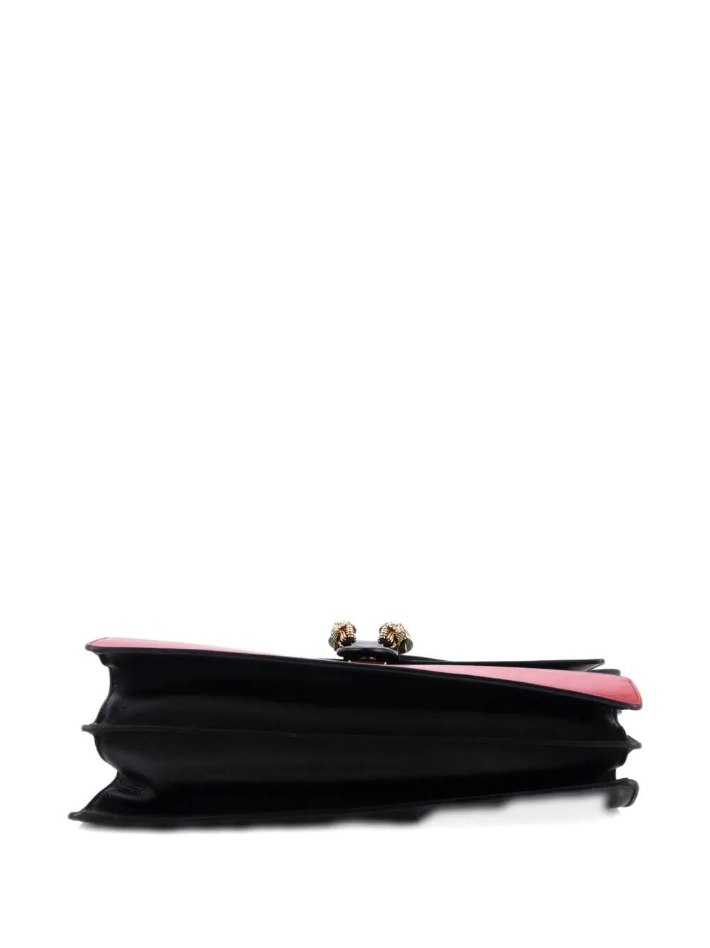 GUCCI Pre-owned Dionysus Bamboo Top Handle Bag Colorblock Leather Large Satchel In Black