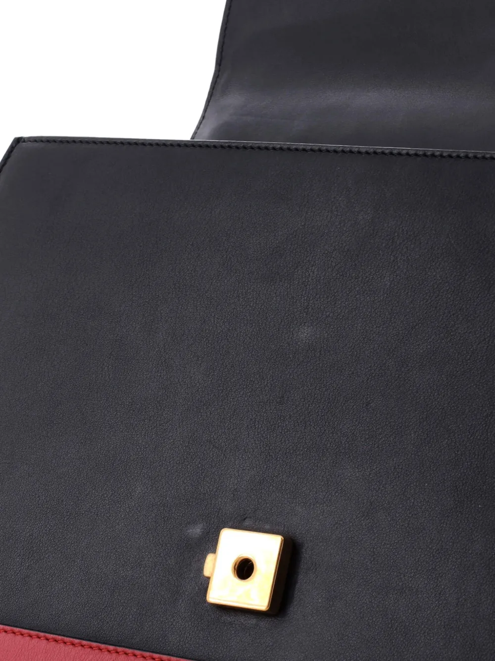 GUCCI Pre-owned Dionysus Bamboo Top Handle Bag Colorblock Leather Large Satchel In Black