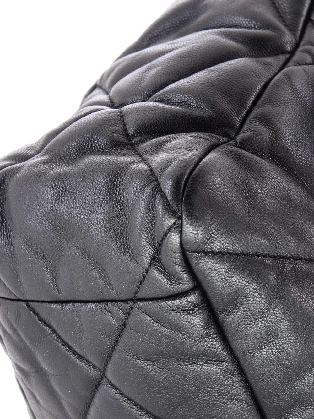 Pre-owned Chanel 19 Flap Bag Quilted Leather Maxi Crossbody Bag In Black