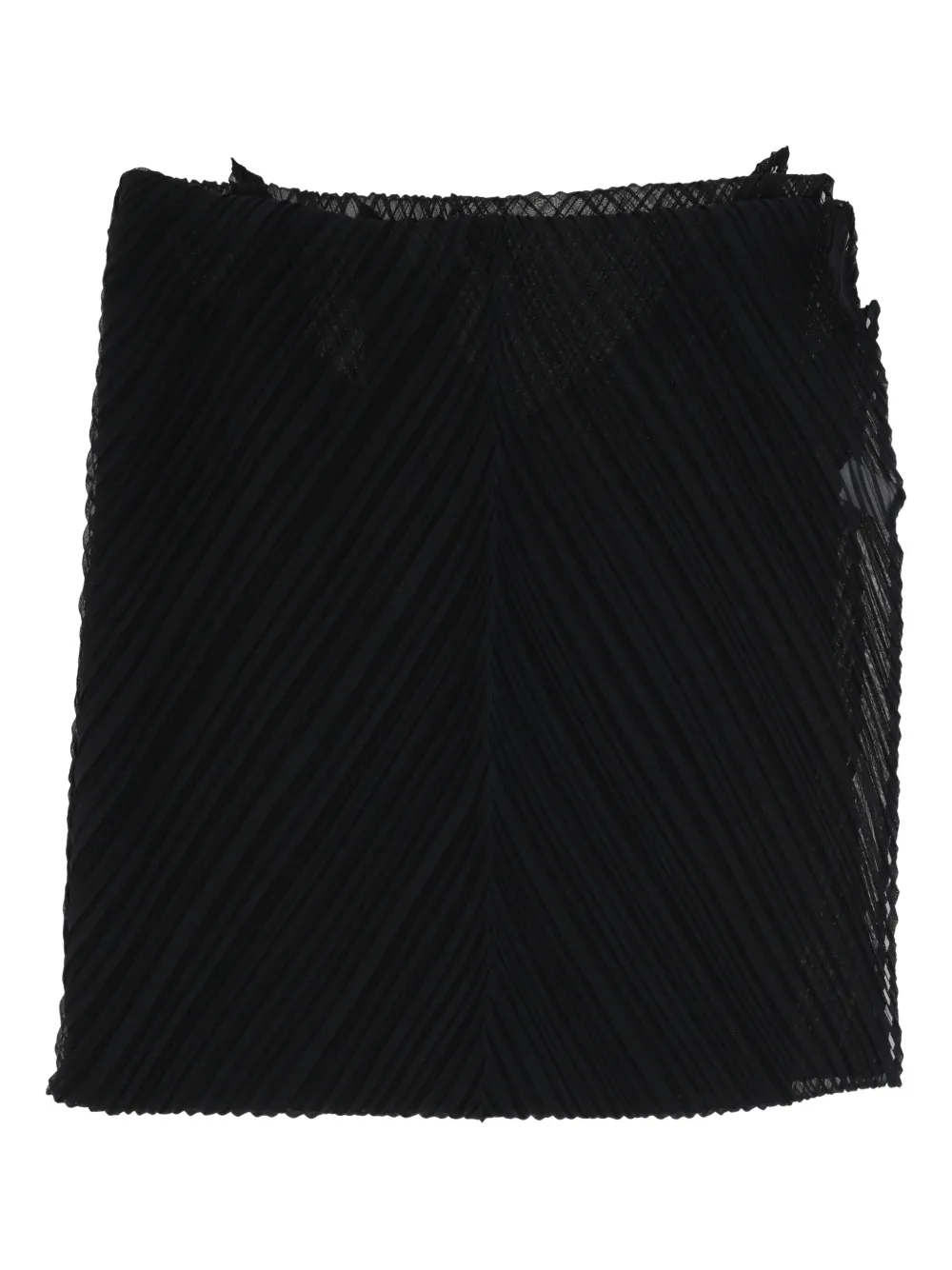 Issey Miyake Pleated Scarf In Black
