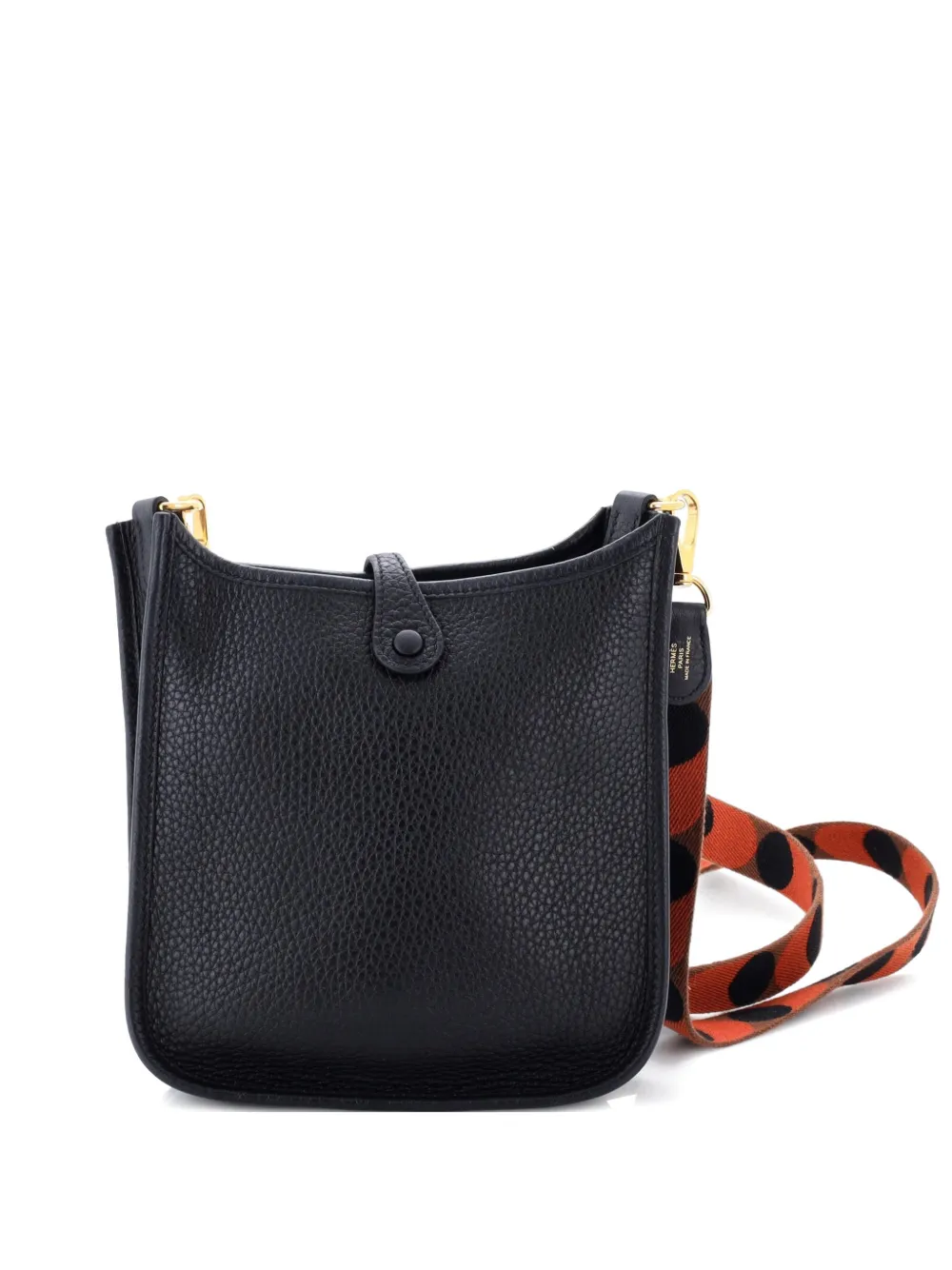 Pre-owned Hermes Evelyne Bag Gen Iii Clemence Tpm Crossbody Bag In Black