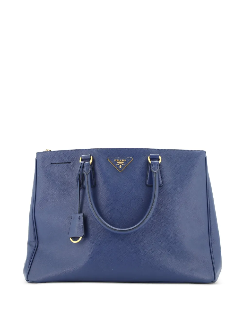 Prada Pre-Owned Double Zip Lux Saffiano Leather Medium tote bag - Blu