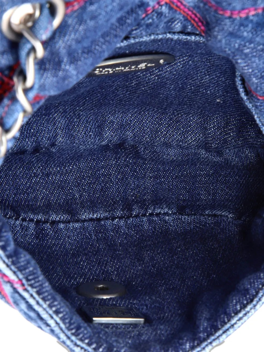 CHANEL Pre-owned Coco Beach Messenger Bag Quilted Denim Mini Crossbody Bag In Blue