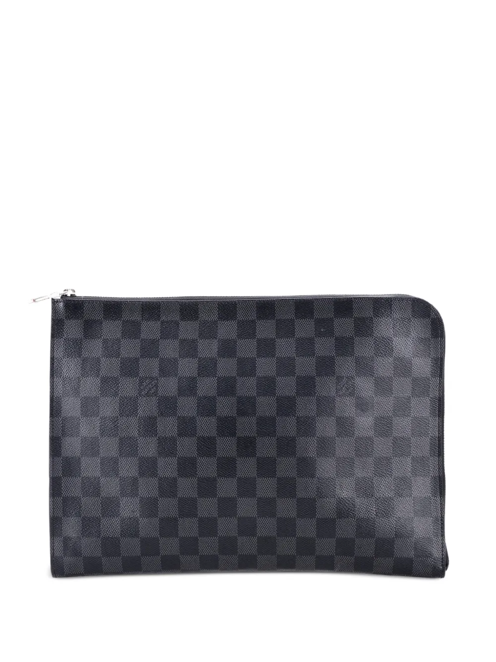 Louis Vuitton Pre-Owned Zip Around Pochette Jour Damier Graphite GM clutch bag - Nero