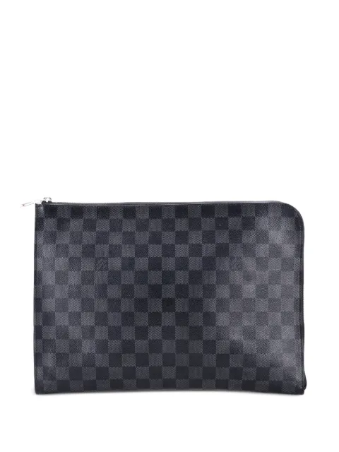 Louis Vuitton Pre-Owned bolsa de mano Zip Around Pochette Jour Damier Graphite GM