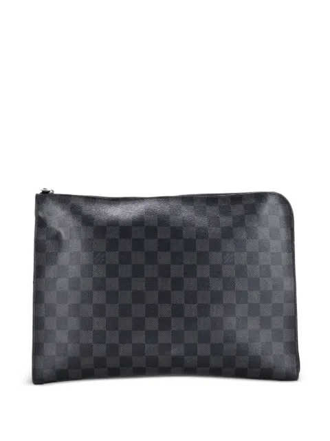 Louis Vuitton Pre-Owned bolsa de mano Zip Around Pochette Jour Damier Graphite GM