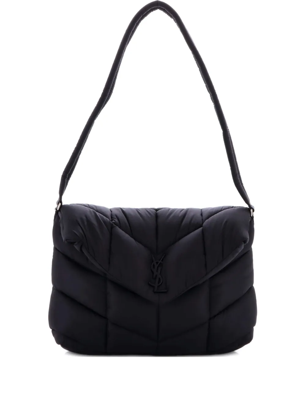 Saint Laurent Pre-Owned Loulou Puffer Messenger Bag Quilted Econyl shoulder bag - Nero