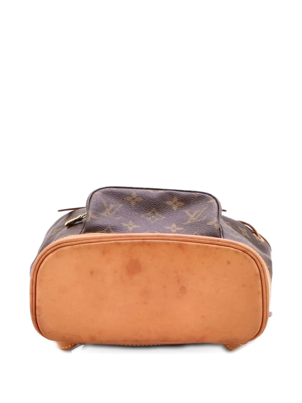 Pre-owned Louis Vuitton Vintage Montsouris Monogram Canvas Pm Backpack In Brown