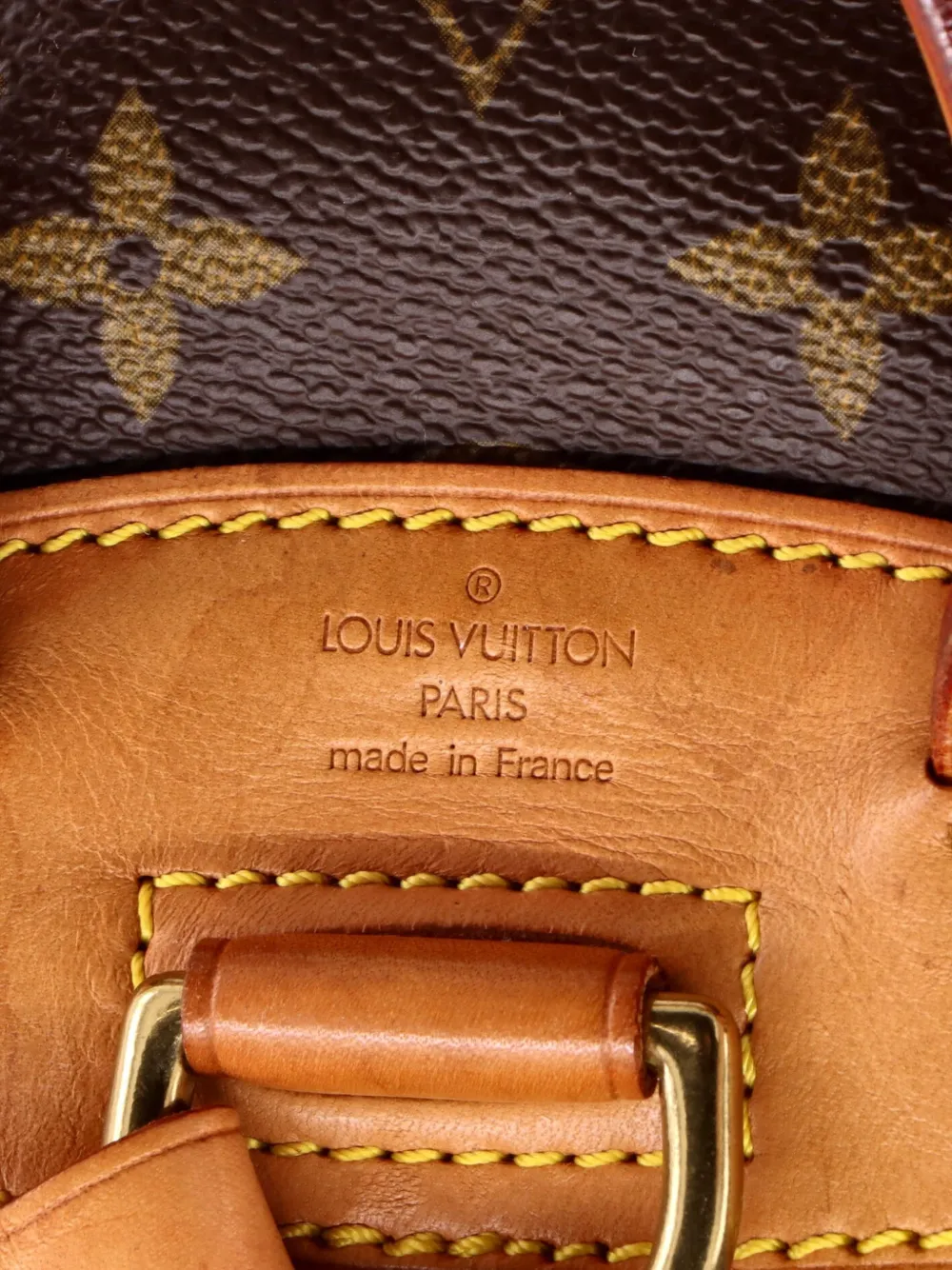 Pre-owned Louis Vuitton Vintage Montsouris Monogram Canvas Pm Backpack In Brown