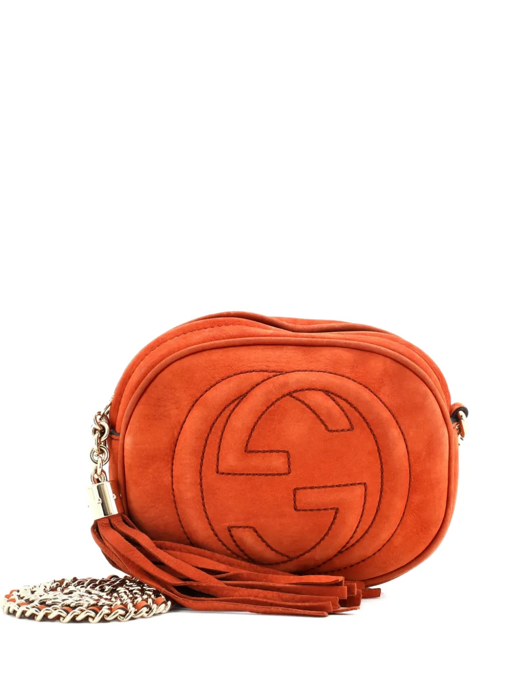 Pre-owned Gucci Soho Chain Bag Nubuck Mini Crossbody Bag In Brown