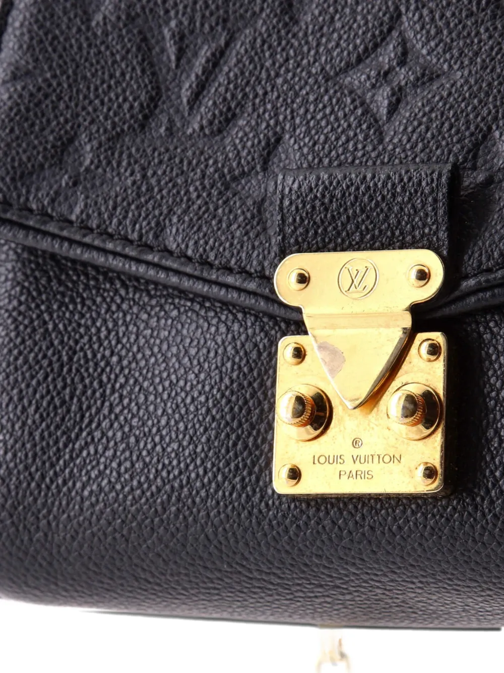 Pre-owned Louis Vuitton Saint Germain Handbag Monogram Empreinte Leather Bb Crossbody Bag In Black