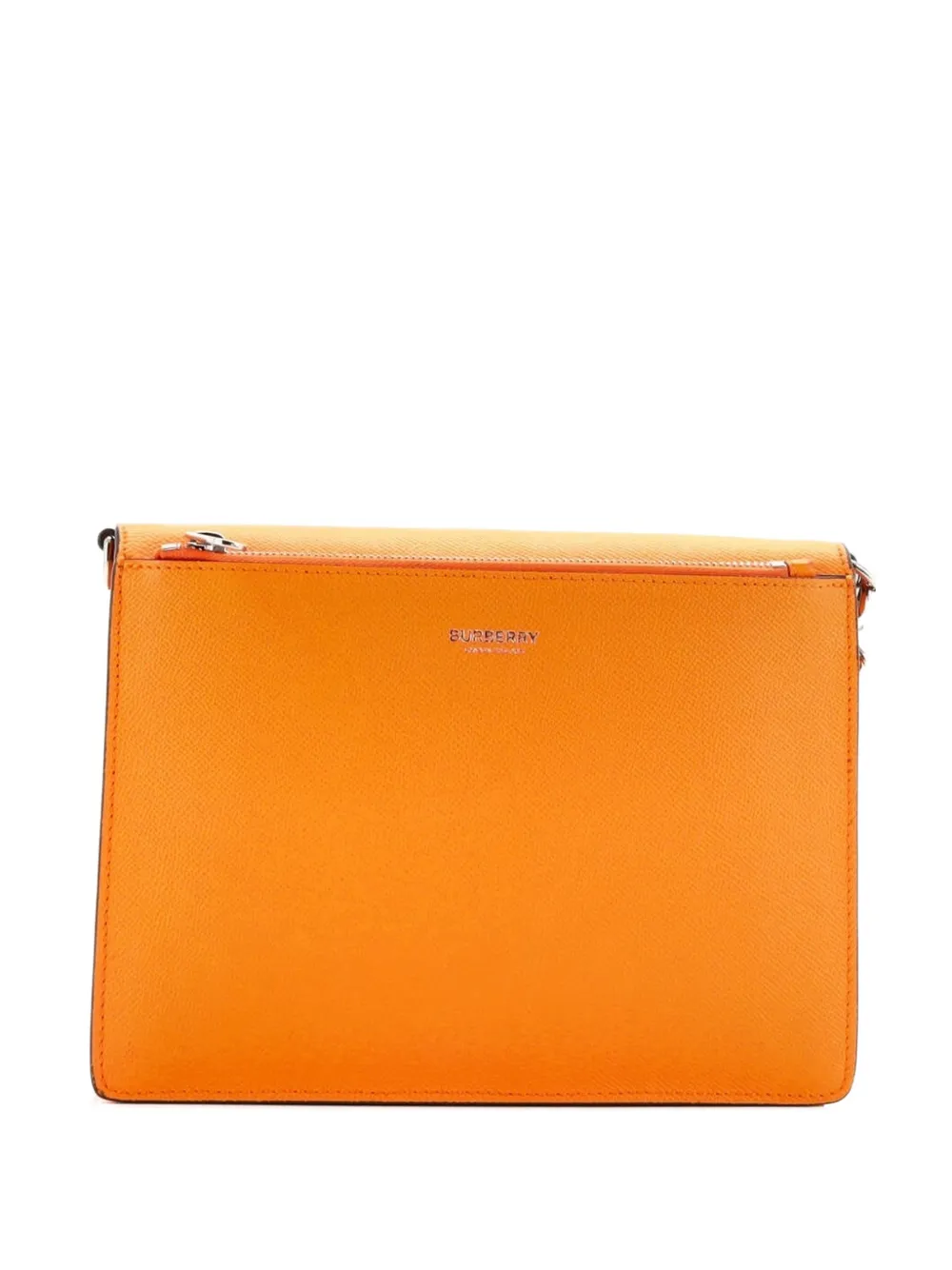 Pre-owned Burberry Triple Stud Leather Crossbody Bag In Orange