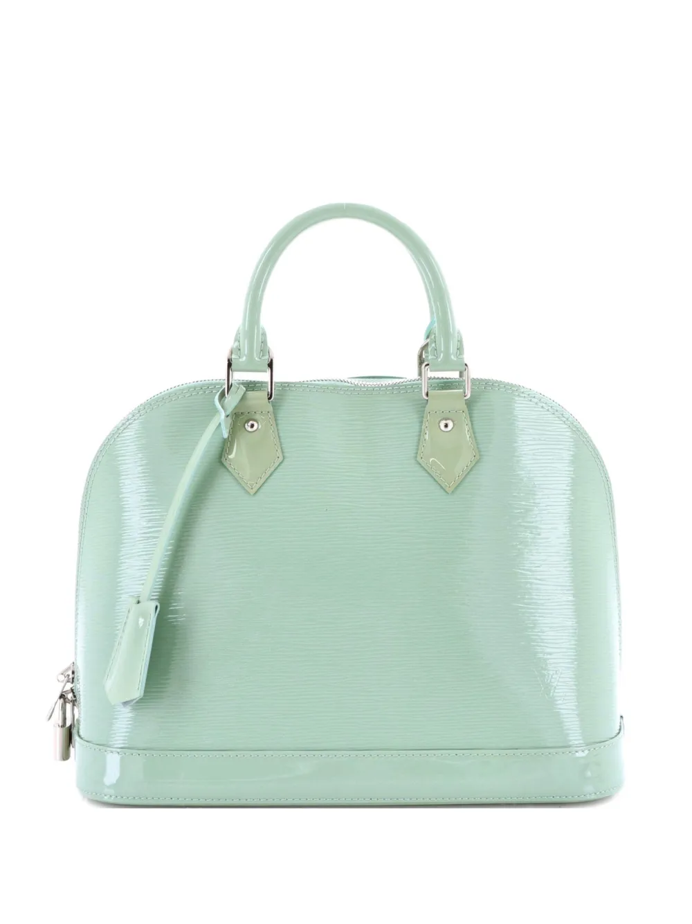 Pre-owned Louis Vuitton Alma Handbag Epi Leather Pm Satchel In Green
