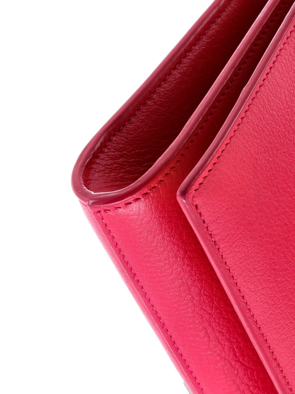 SAINT LAURENT Pre-owned Belle De Jour Leather Large Clutch Bag In Pink