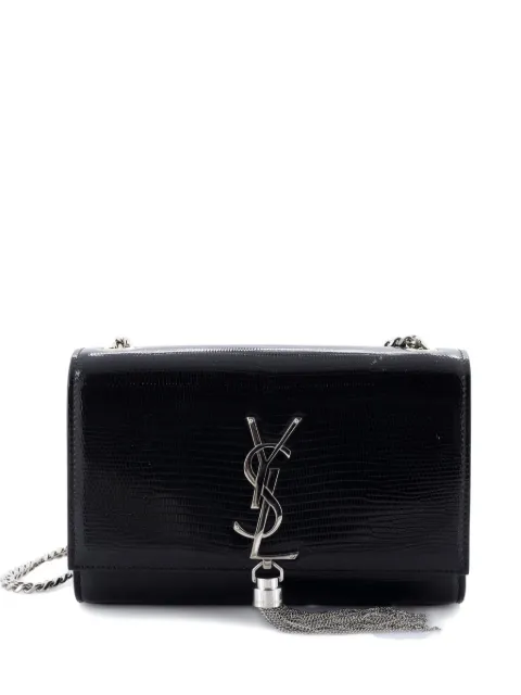 Saint Laurent Pre-Owned Classic Monogram Tassel Lizard Embossed Leather Medium crossbody bag