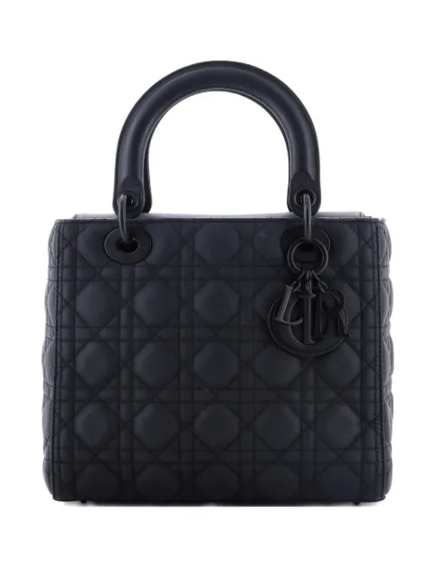 Christian Dior Pre-Owned Ultra Matte Lady Dior Bag Cannage Quilt Calfskin Medium satchel